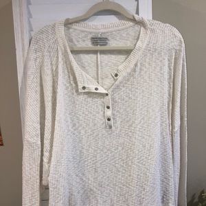 Urban Outfitters Cream Waffle Knit Sweater